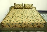 Indian Home Furnishing Hand Block Printed Cotton Double Bed Size Bedspread  ....