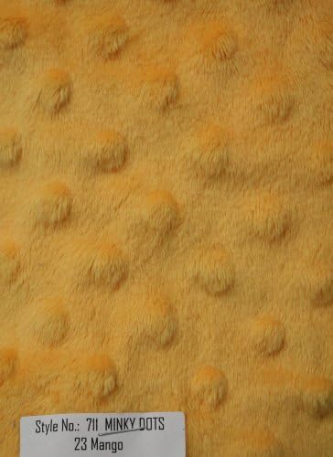Minky Dimple Dot Fabric Mango Color, Sold By the Yard