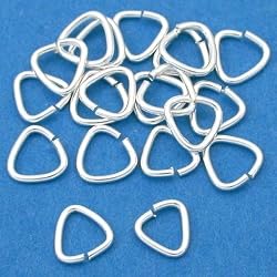 20 St. Silver Triangle Jump Rings X-Small Bails 5x5mm