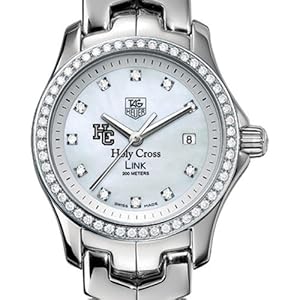 Holy Cross TAG Heuer Watch - Women's Link Watch with Diamond Bezel
