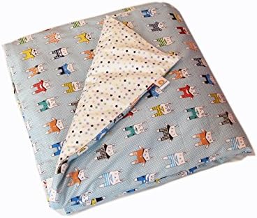 Cotton Flower Toddler Quilt (Quilt + Duvet Cover),Warmer,(Meow Meow Cat)