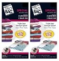 4 x Large Original Space Vacuum Storage Bags PLUS FREE 2x Travel Space Bags [Total 6 Space Bag Pack]