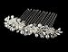 Versatile Silver White Pearl & Swarovski Crystal Hair Comb