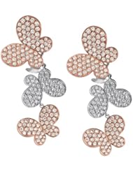 Two Tone Butterfly Earrings