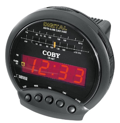 Coby CRA67 Big LED Clock Radio