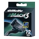 Gillette Mach 3 Refill Razor Blade Cartridges - 12 pack