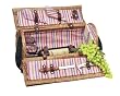 Picnic Gift 6022 Pink Bliss Willow Two Person Wine & Cheese Basket