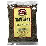 Spicy World Thyme Whole, 3.5-Ounce Bags (Pack of 6)