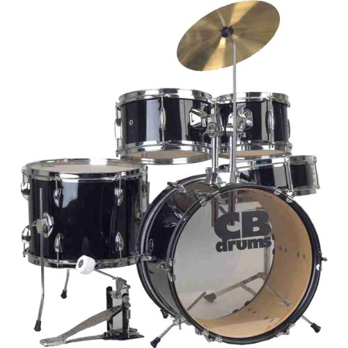 MusicalInstruments: CB Drums JRX55 Junior 5 Piece Kit Package Black