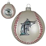 Florida Marlins MLB Glass Baseball Ornament (3)