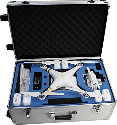 Procraft Aluminum DJI Phantom 2 3 Professional Advanced Standrad 4k Vision+ Travel Case Quadcopter Drones Rolling Travel Trolley Hard Case with Wheels