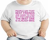 Porcelain Say That Best Friends Are Hard To Find Slogan オーガニックベビーTシャツ 12 - 18 Months