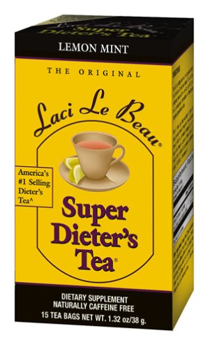 Laci Le Beau Super Dieter's Tea, Lemon Mint, Tea Bags, 15-Count Boxes (Pack of 6)