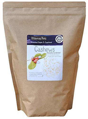 Wilderness Poets Cashews - Organic & Raw (5 Pound Bag) Bulk