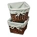 Baby : Set of 2 Cherry Baskets with Sage Liners- 10.5x10.5"