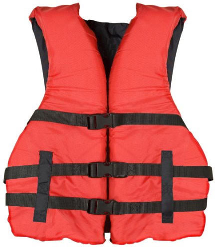 MW Adult Universal Life Jacket Ski Vest- Red