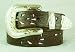 Ladies Tooled Inlayed Western Belt