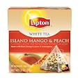 Lipton Pyramid Tea Bags, White Tea With Island Mango & Peach Flavor, 18-Count Tea Bags (Pack of 6) Discounts