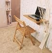 100% bambou naturelle. Table murale rabattable pliable de cuisine, table pour les enfants, couleur transparente, FWT031-N