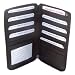 Genuine Leather Zippered Full Size Credit Card Wallet (Black)