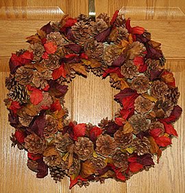 Fall Cone Wreath