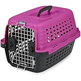 Petmate 41037 Compass Fashion Pets Kennel with Chrome Door, Hot Pink/Black