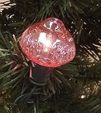 Set Of 25 Iridescent Pink Crystal Diamond Christmas Lights