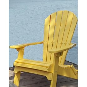 Forever Phat Tommy Poly Wood Adirondack Yellow Chair by