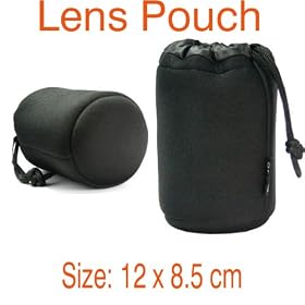 EzFoto Neoprene Lens Pouch for Standard Lens, Size: W85 X H120mm by EzFoto