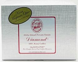 24-count Diamond Private Reserve 100% Pure Kona Coffee Pods ~ These Are the Absolute Ultimate Coffee Pods ~ From Our Kona Magnum Opus Line of Superb Pods!