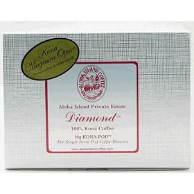 Aloha Island 100% Pure Kona Coffee Pods, Diamond 6 Month Pod Club, 24 Pods Each Month