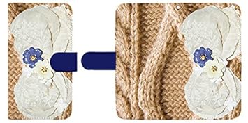 【クリックで詳細表示】docomo スマホ ケース 手帳 MEDIAS ES N-05D 専用 n05d ニットリボン di124 カラー：F メディアス ES 手帳型スマホケース： 家電・カメラ