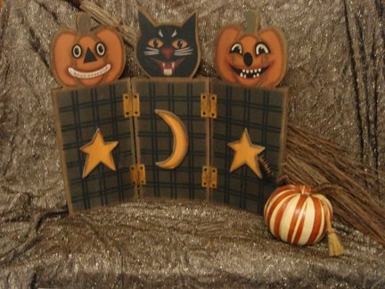 Vintage Style Halloween Decoration Table Display Plaque