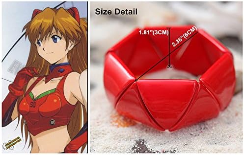 Athemis EVA Bangel Fashion Jewelry Same As Soryu Asuka Langley Red Color Cosplay Accessories