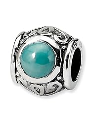 Sterling Silver Turquoise Charm Bead Fits Pandora Chamilia Biagi Bracelet