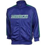 NBA Majestic Dallas Mavericks Youth Tricot Team Full Zip Track Jacket - Royal Blue (Small)