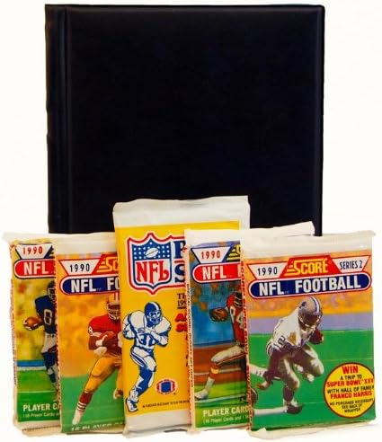 Football Card Collecting Starter Set Kit NFL with 3 Football Card Packs &amp; Album