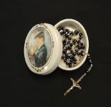 Kathryn Fincher Communion Boy Porcelain Keepsake Box With Rosary