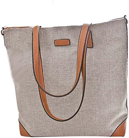 Fashion Women's Linen large Capacity Handbag Coach Tote Handbags(Grey)