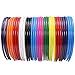CoverYourHair Colorful Plastic Headbands - Bulk (36 Pack) - Hard, Thin Headbands