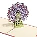 Papercraft Pop-Up 3D Ferris Wheel Valentine Cards May Love Goes Round And Round