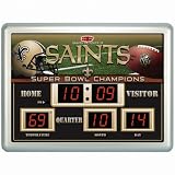 NFL New Orleans Saints 14x19 Inch ScoreBoard-Clock-Thermometer