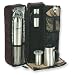 Black Faux Leather Two Person Coffee Tote
