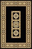Radici Area Rugs Plaa Collection PLZA 1361 BLK