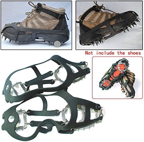 Lilys Gift 18Teeth Claws Crampon Ski Ice Snow Spikes Non-slip Shoe Cover for Climbing L