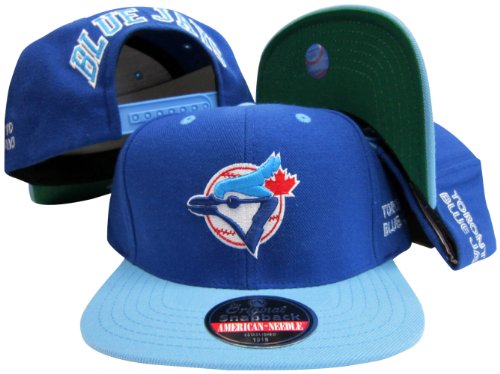 Toronto Blue Jays Blue/Light Blue Two Tone Plastic Snapback Adjustable Snap Back Hat / Cap