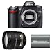 Nikon D80 10.2MP Digital SLR Camera Body + Nikon 18-70mm AF-S DX f/3.5-4.5G IF-ED Autofocus Nikkor Zoom Lens + Bonus ***EXTRA*** Nikon EN-EL3e Rechargeable Li-Ion Battery Pack KIT
