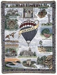 "State of Arkansas" Tapestry Throw Blanket 50" x 60"