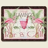 Pink Flamingo GLASS CUTTING BOARD Kitchen HOME Decor NU