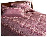 Malibu Shores Purple Floral 4 Piece Jacquard Comforter Set, Queen